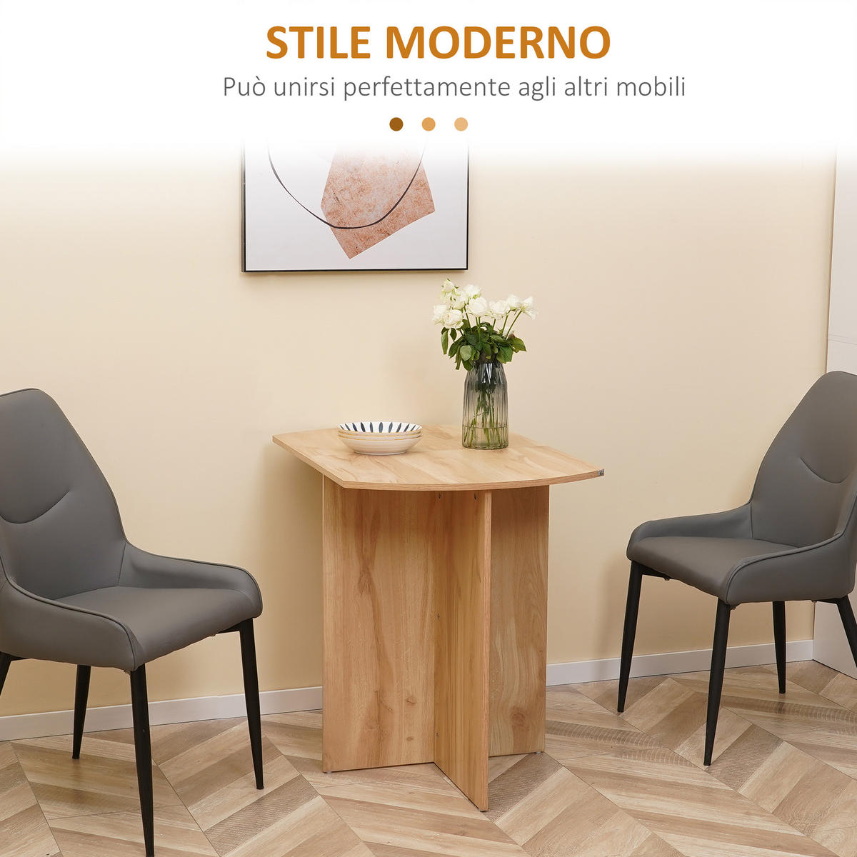 ESSTISCH Eiche 1 Stück - Beige, Kunststoff (90/60/74cm) - GiPP