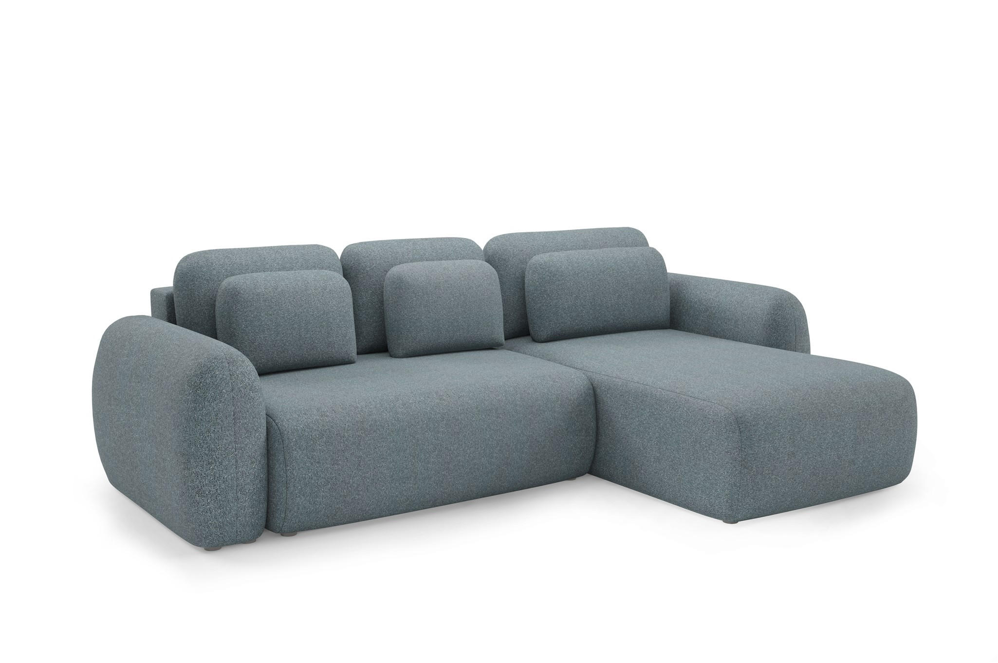 ECKSOFA Gaston Mit Schlaffunktion - Anthrazit, Holzwerkstoff/Textil (304/190cm) - Fun Möbel