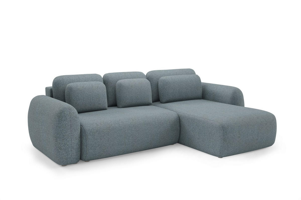 ECKSOFA Gaston Mit Schlaffunktion - Anthrazit, Holzwerkstoff/Textil (304/190cm) - Fun Möbel