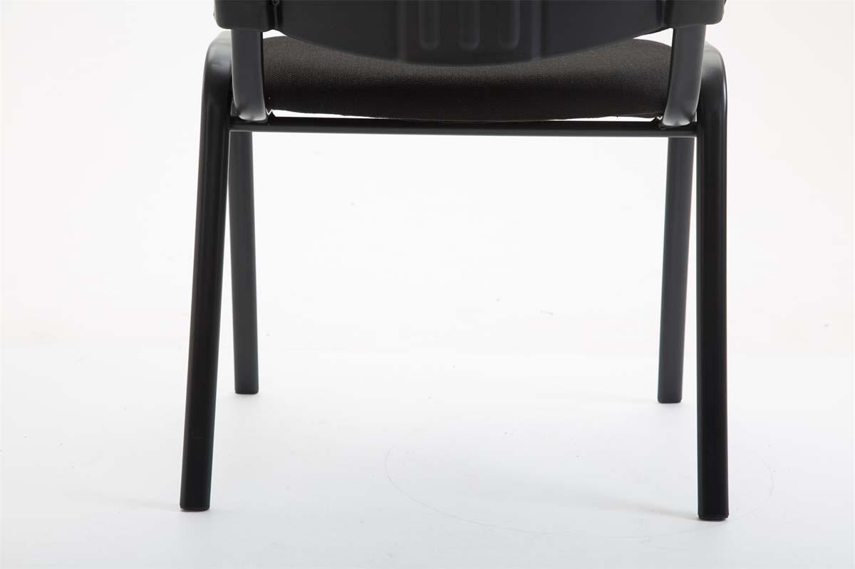 BESUCHERSTUHL Keen mit Stoffbezug, Gestell Schwarz / Bezug Schwarz - Schwarz, Textil/Metall (53/83/53cm) - TPFLiving