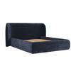 POLSTERBETT Bellano mit Stauraum 140/200 cm Marineblau im Lotta Stoff - Schwarz/Naturfarben, Holz/Holzwerkstoff (140/200cm) - AltaBeds