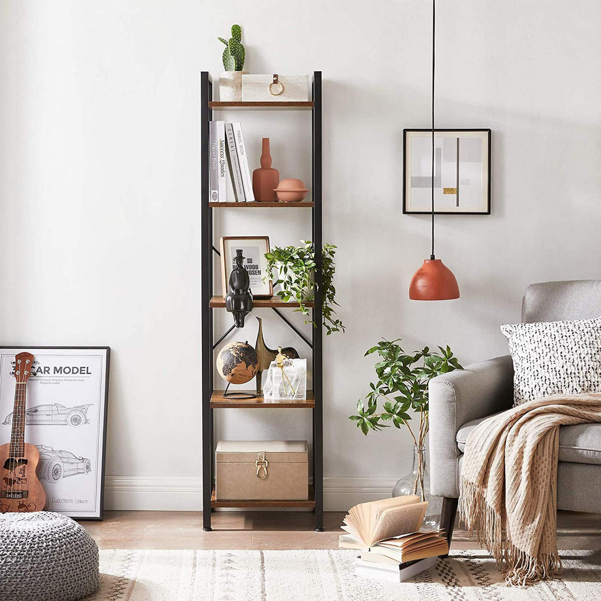 BÜCHERREGAL - Braun, Holzwerkstoff (30/146/40cm) - Hansiro