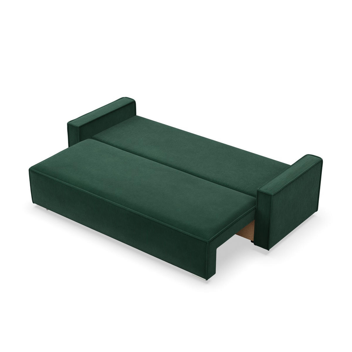 SOFA 3-SITZER MIT SCHLAFFUNKTION NOTO Dunkelgrün - Dunkelgrün, Textil (95/92/220cm) - Mebligo