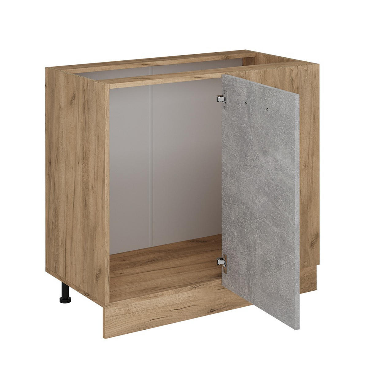 ROHOVÁ SKŘÍŇKA R-Line Beton - šedá/medově dubová, kompozitní dřevo (86/81.6/60cm) - Vicco