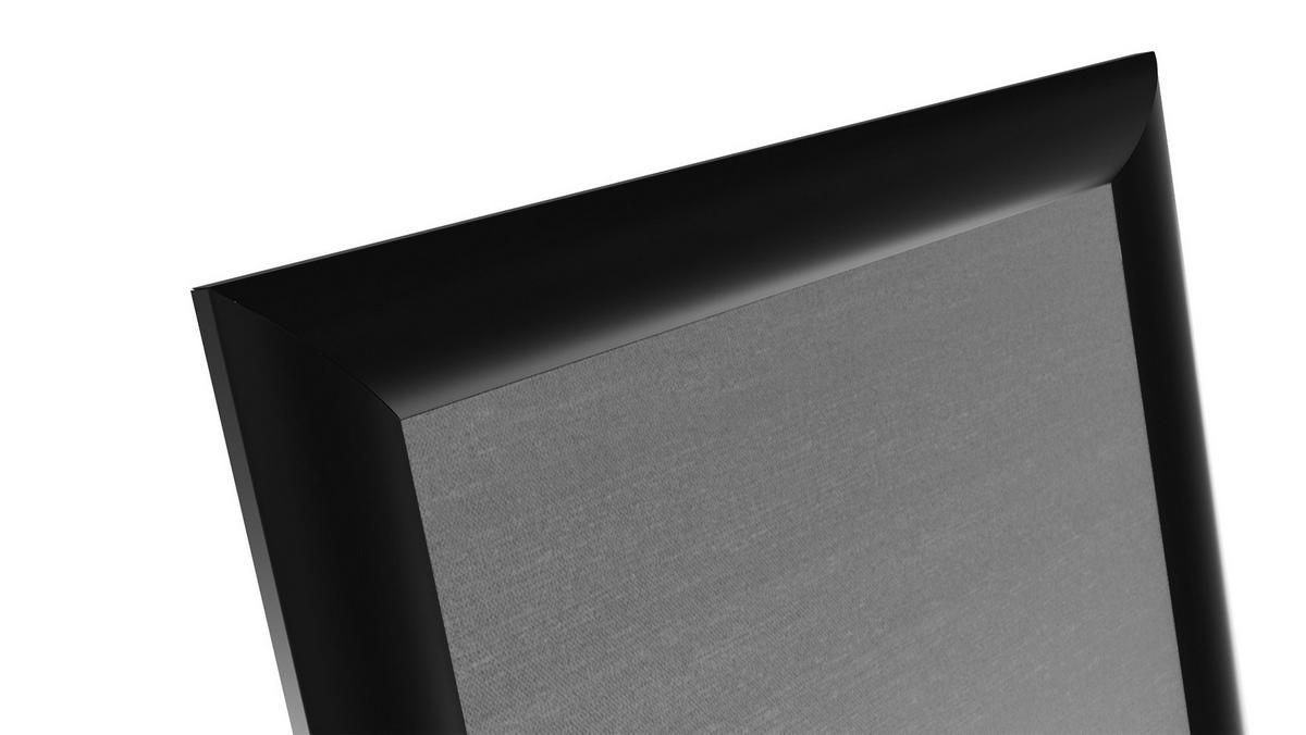 INFORMATIONSSTÄNDER A4, mit schwarzem Aluminiumrahmen - Schwarz, Metall (24/24/108cm) - ALLboards