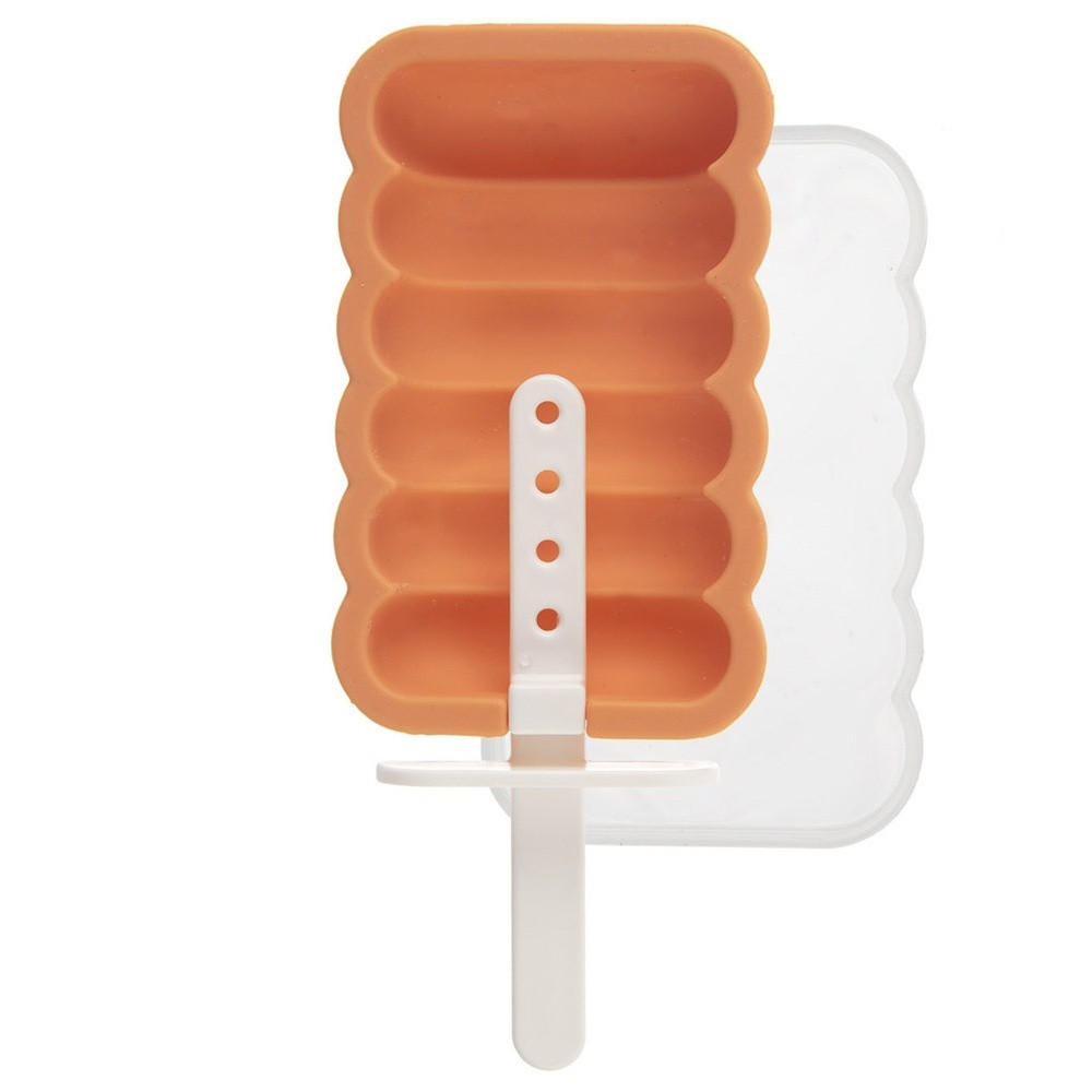 SILIKON-EISFORM orange - Orange, Kunststoff (15/2.5/6.5cm) - Orion 