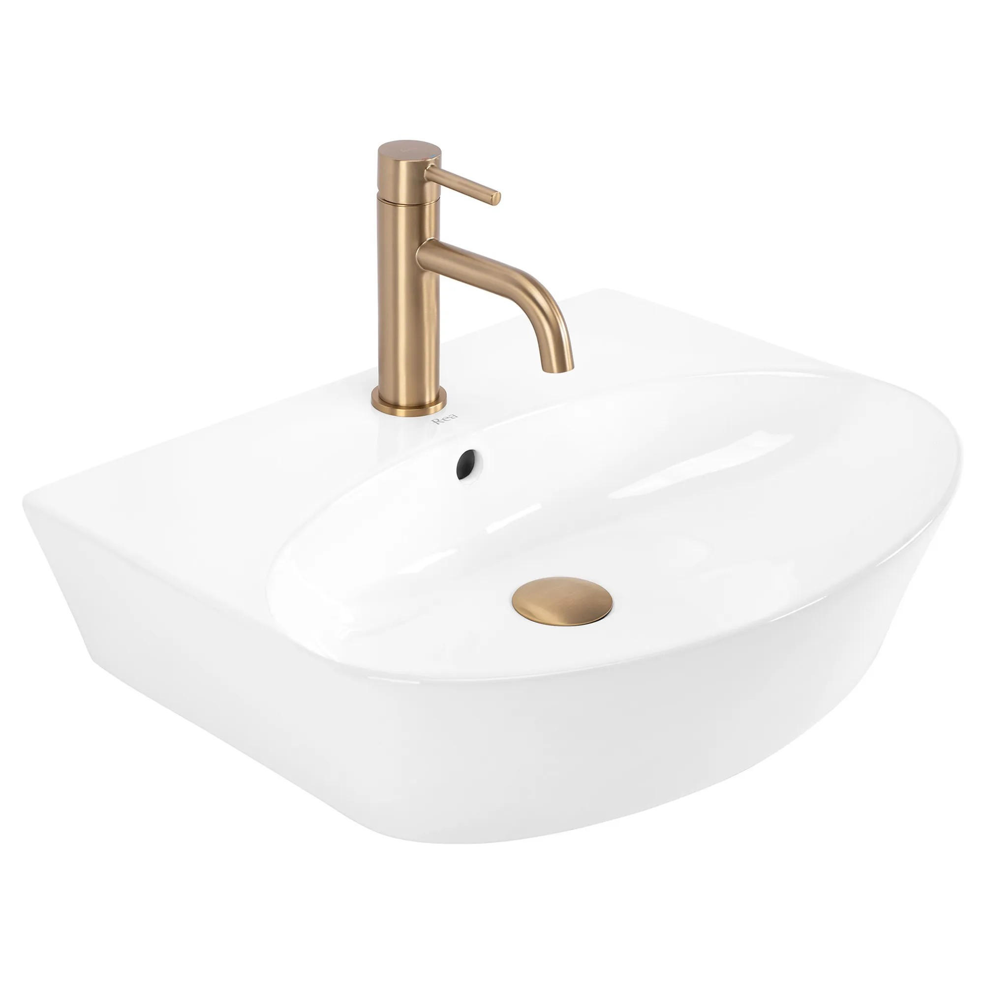 AUFSATZWASCHBECKEN Rea Kim 52 - Weiß, Keramik (42/14/51.5cm) - REA