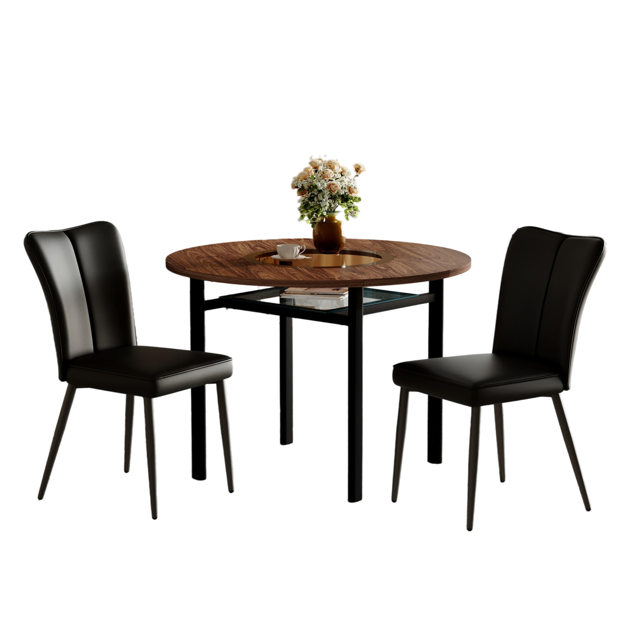 ComfortXL Essgruppe Schwarz 100x76x100 cm