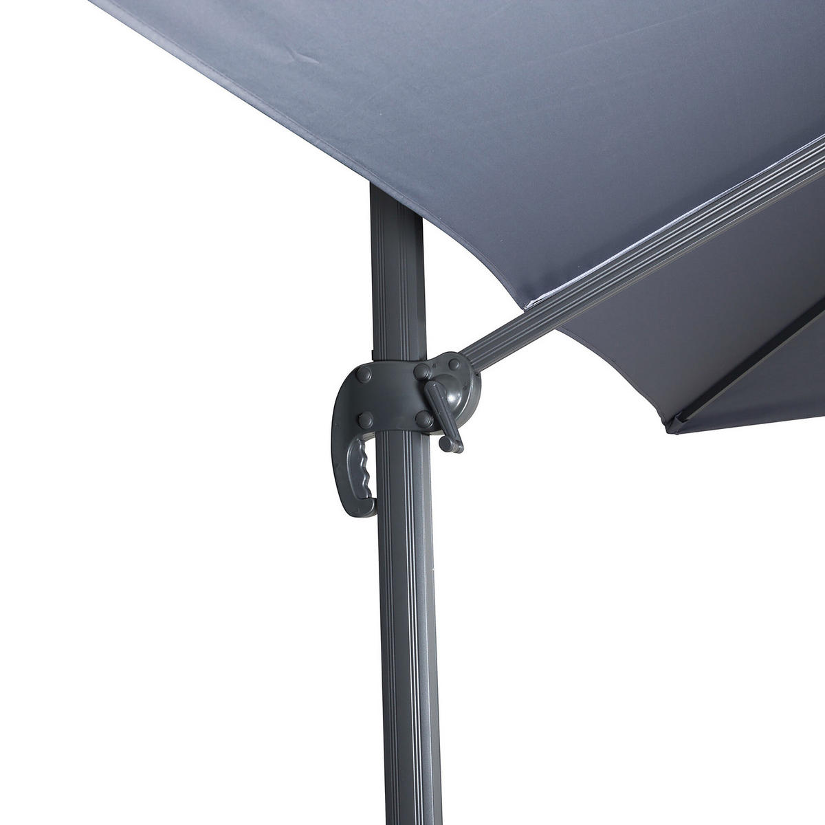 SONNENSCHIRM - Grau - Aluminium - 300 x 270 x 300 cm - Grau, Metall (300/300cm) - home24