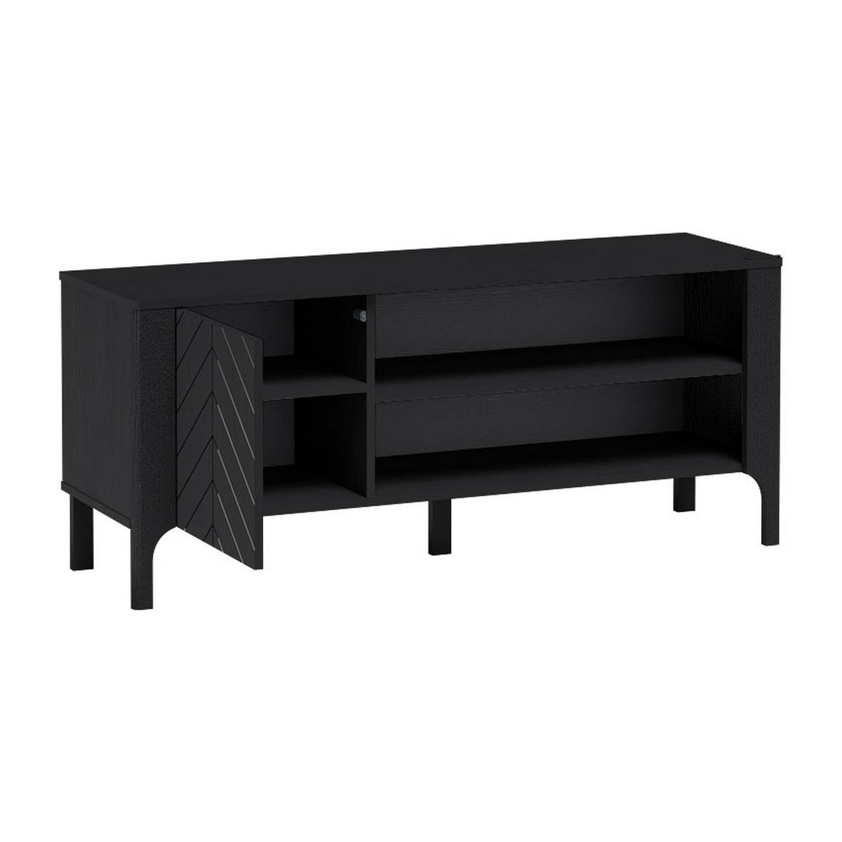 TV-LOWBOARD Malumi MM-6 135 x 57 x 40,5 cm Schwarz Paintflow - Schwarz, Holzwerkstoff/Metall (135/57/40.5cm) - Koseto