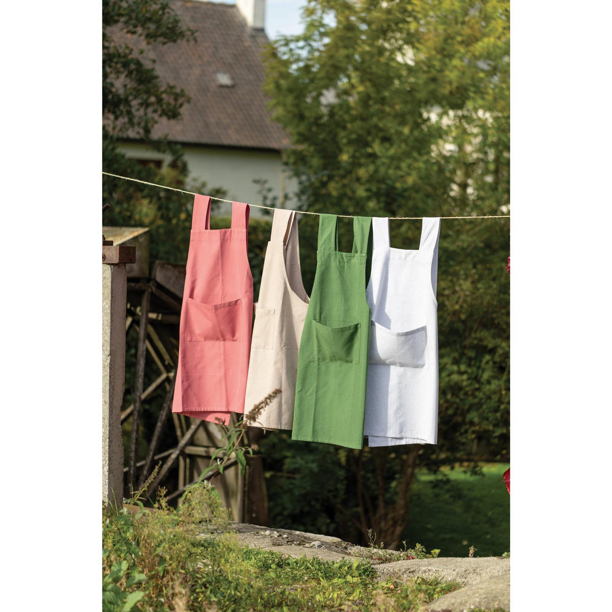 KÜCHENSCHÜRZE Gen grün 120 x 85 cm - Grün, Textil (120/85cm) - Winkler
