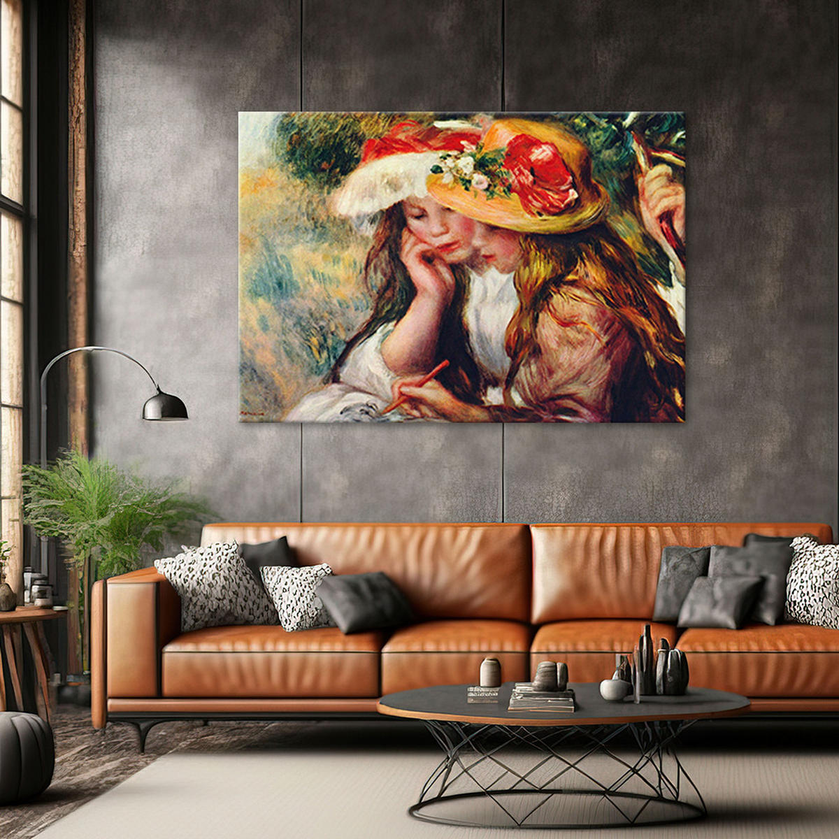 WANDBILD zwei junge mädchen am klavier auguste renoir - Multicolor, Textil (60/40cm) - Feeby