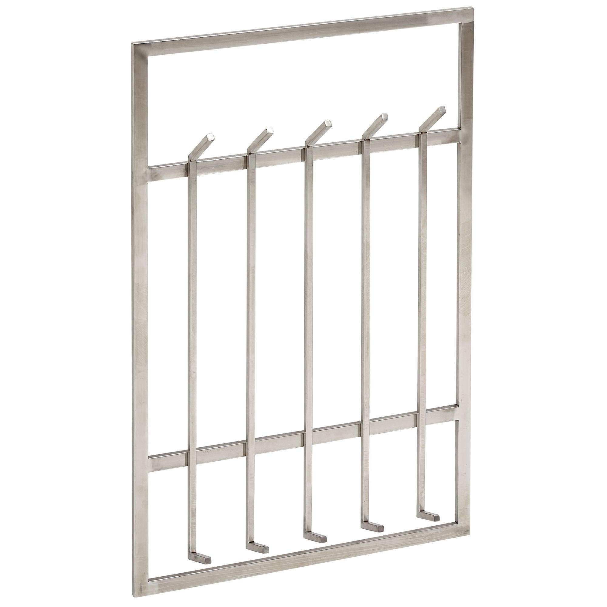 WANDGARDEROBE Metall Silber Modern 60x100x7,5 cm schlichtes Design - Silberfarben, Metall (60/100/8cm) - KADIMA DESIGN