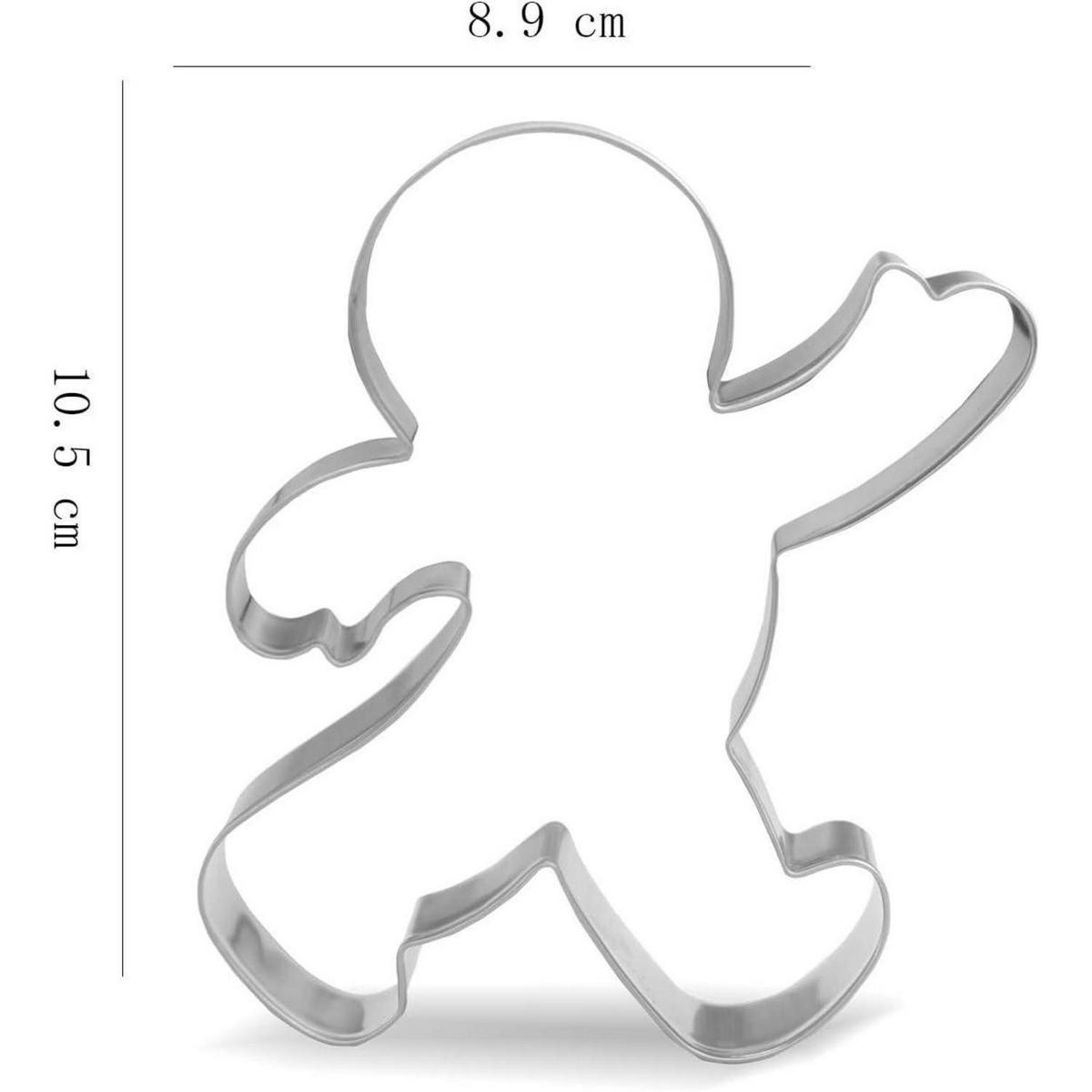 AUSSTECHFORM Lebkuchenmann Edelstahl 10,5 cm - Silberfarben, Metall (8.9/2.5/10.5cm)