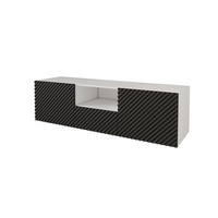 LOWBOARD ZENO-W 140x40x41 cm - Weiß / Schwarz - Schwarz, Holzwerkstoff (140/40/41cm) - ALTDECOR
