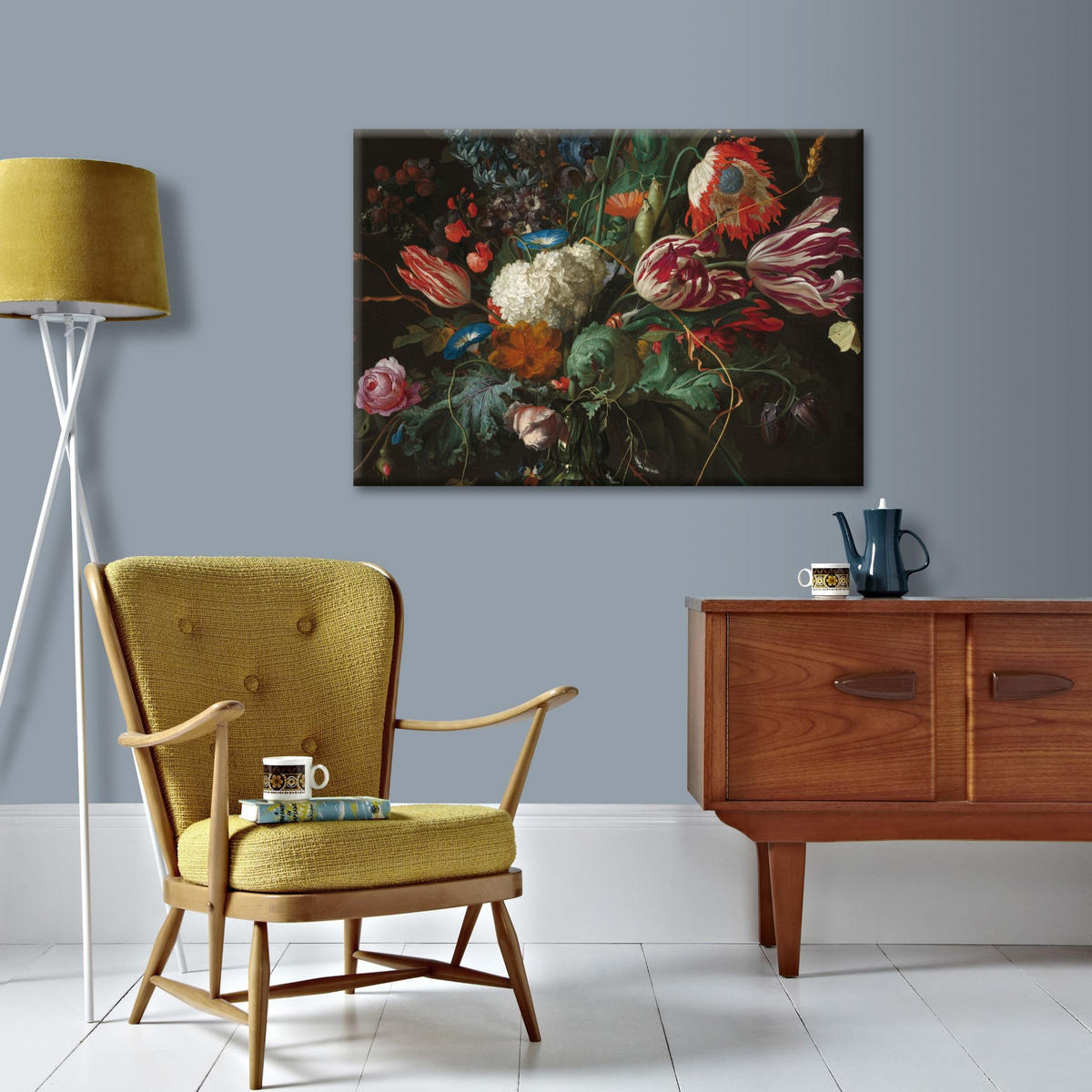 LEINWANDBILD Blumen - 100x70 cm - Multicolor, Holzwerkstoff/Textil (100/3cm) - Art for the Home