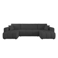 WOHNLANDSCHAFT Aice U-Form 317 cm – mit Schlaffunktion, Bettkasten, Kissen & bequemer Wellenfederung - Anthrazit, Kunststoff (317/85/146cm) - Wohnideebilder