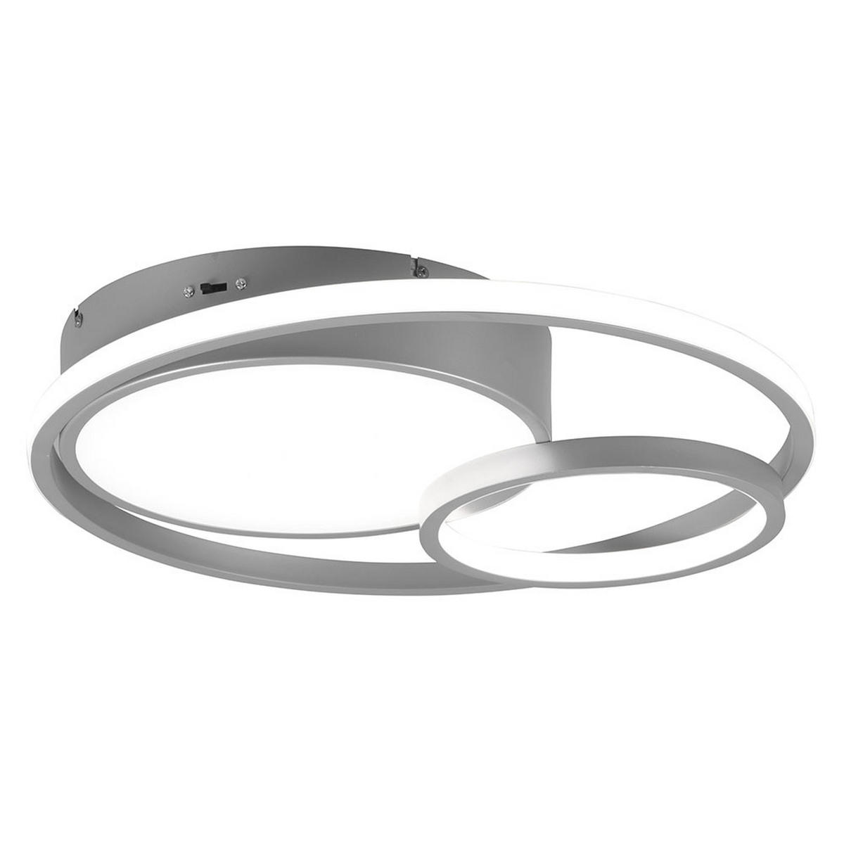 LED DECKENLEUCHTE Vuelta Silber - Silberfarben, Metall (48/48/9cm)