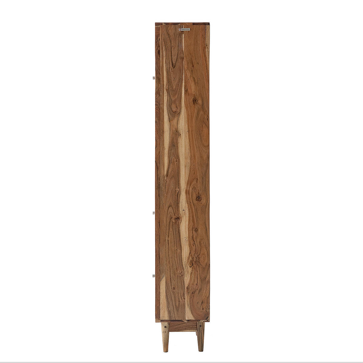 HOCHSCHRANK - Akazie massiv, Ecru / Akazie - Akaziefarben, Holz (45/180/30cm) - home24
