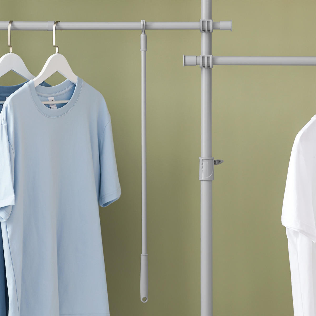 TELESKOP GARDEROBEN SYSTEM Grau - Grau, Kunststoff (226/285/3cm) - SoBuy