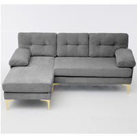 ECKSOFA 187,5/130/79 cm grau aus Holz mit wechselbarer Liegefläche - Grau, Holz (130/187.5cm) - OKWISH