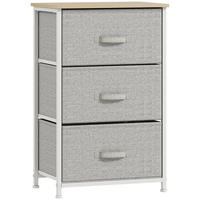 KOMMODE DE-12474 3 Schubladen 45/30/71 cm Grau - Grau, Holzwerkstoff (45/71/30cm) - ComfortXL