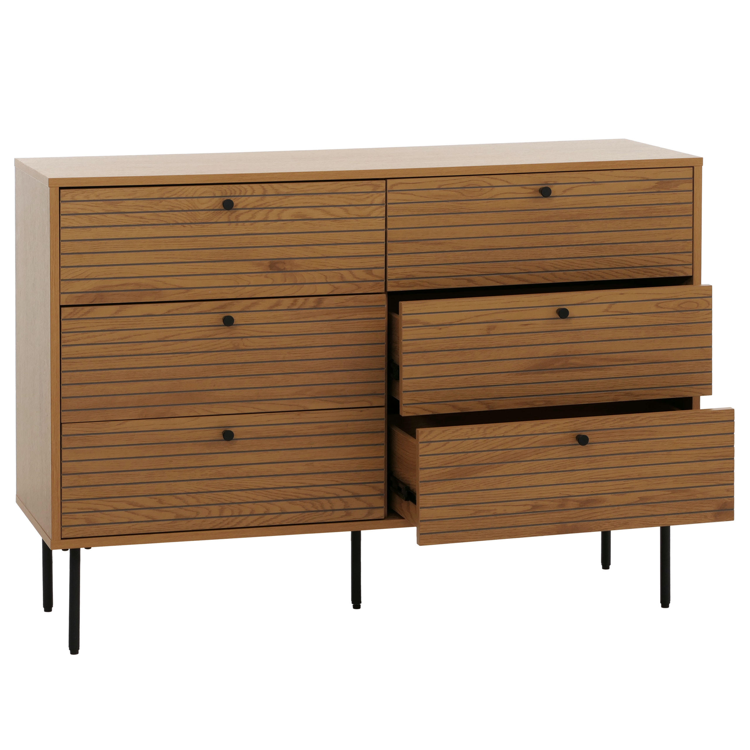 KOMMODE Braun - Braun, Metall (120/85/40cm) - MCW