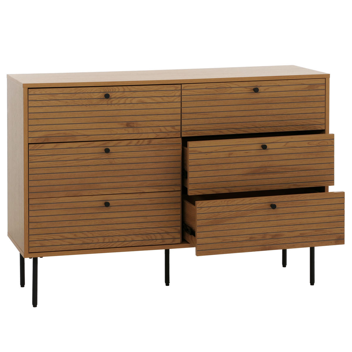 KOMMODE Braun - Braun, Metall (120/85/40cm) - MCW