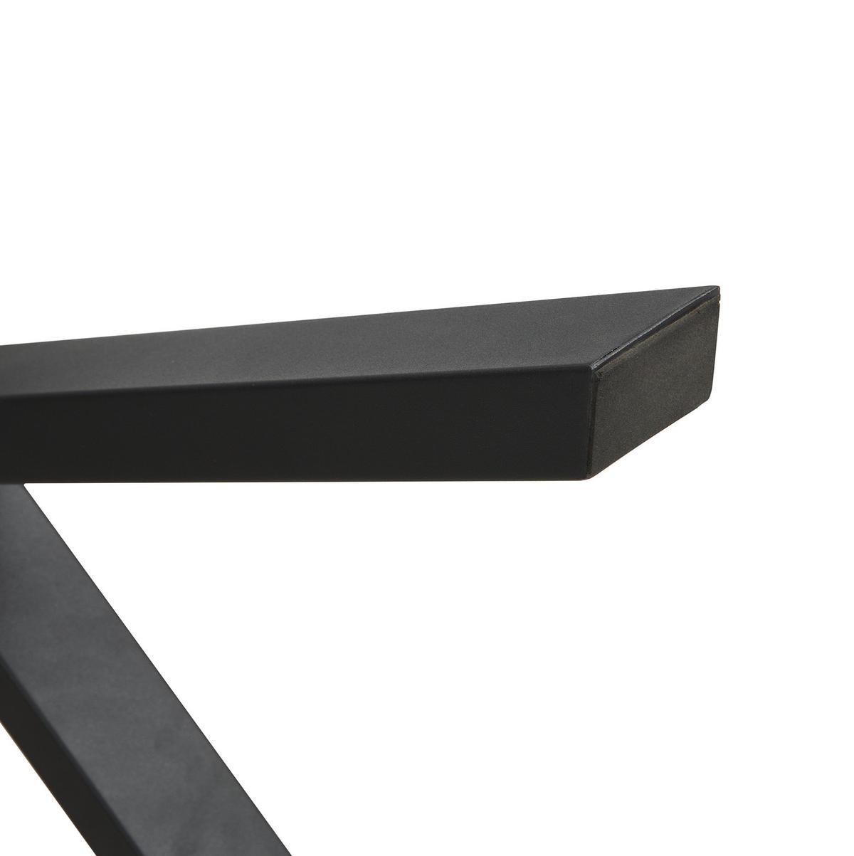 JÍDELNÍ stůl z MDF a oceli 140x80x76 cm bílý mramorový dekor a černá s křížovou podnoží a všestranným využitím - bílá, kompozitní dřevo (140/80/76cm) - Modfu