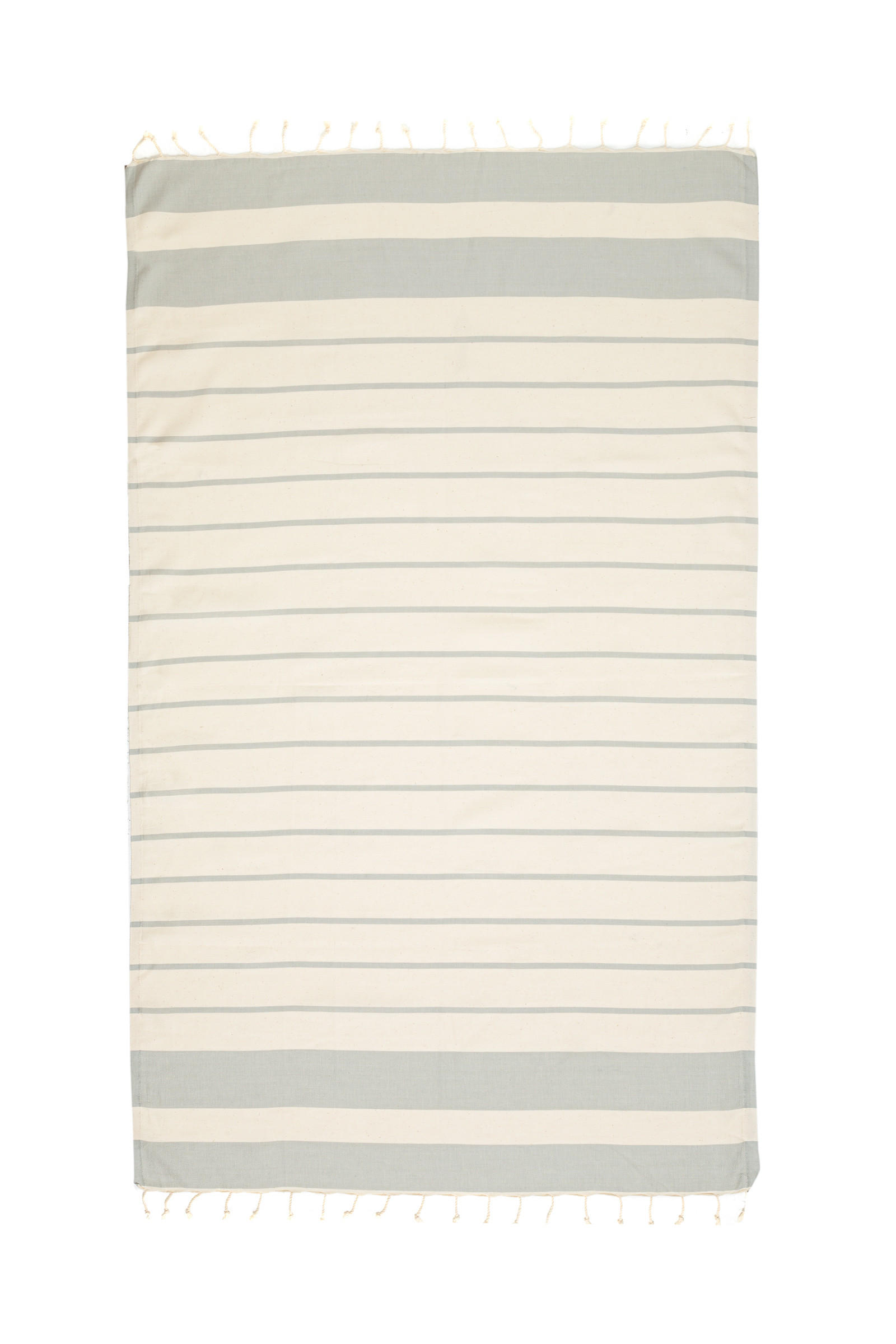 HAMAMTUCH Gestreift 100% Baumwolle 100x180 Grau - Grau, Textil (180/100cm) - Villa Möbel