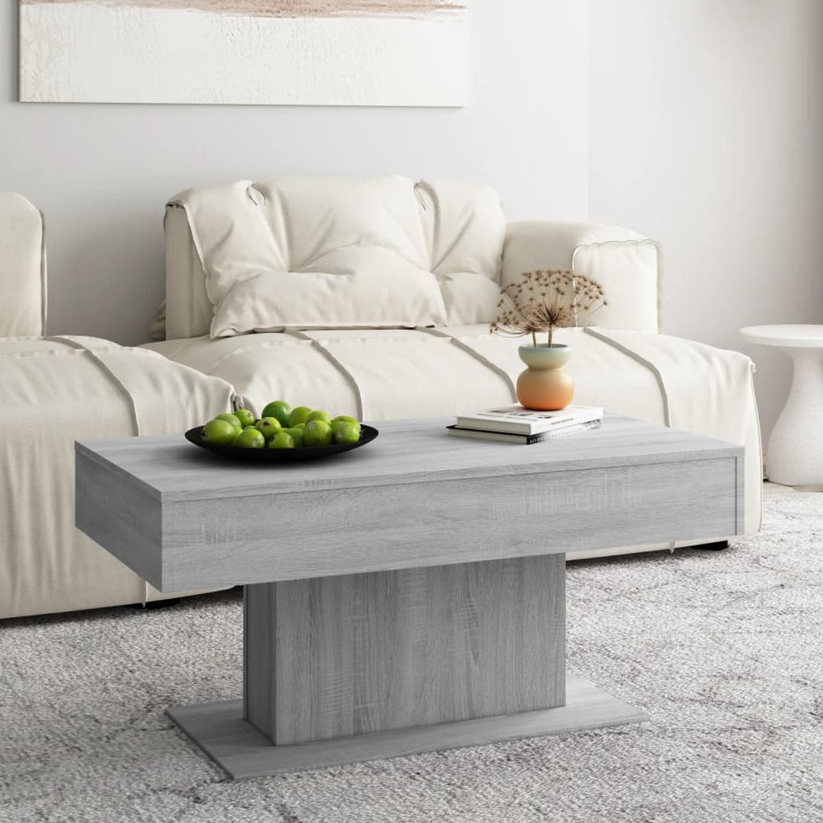 COUCHTISCH Grau Sonoma 96x50x45 cm Holzwerkstoff - Grau, Holzwerkstoff (96/50/45cm) - furnicato