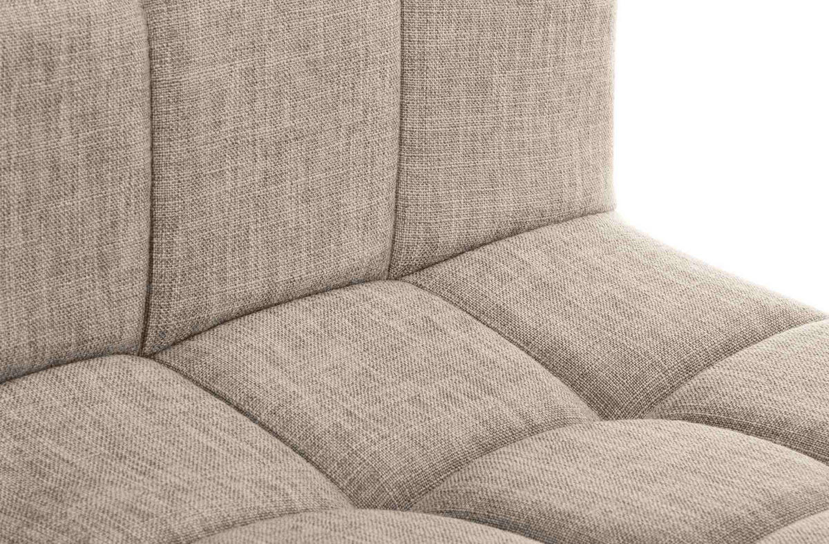 BARHOCKER Stoff creme - Creme/Weiß, Textil/Metall (46/94/47cm) - CLP