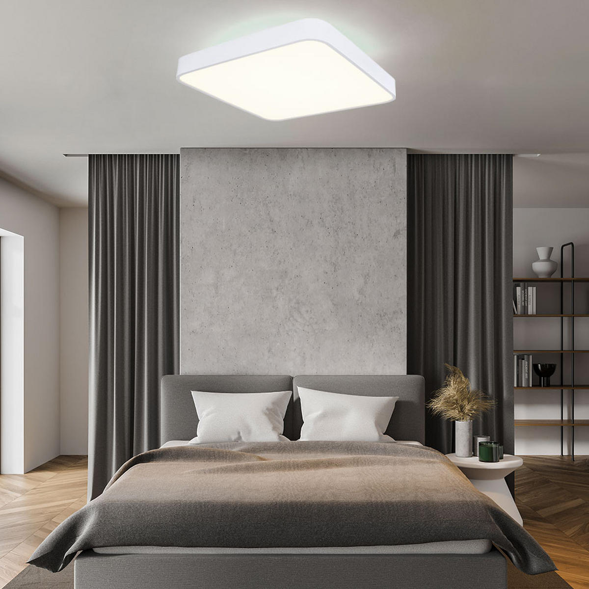 LED DECKENLEUCHTE Leanara Weiß Metall - Weiß, Metall (73/73/10.5cm)