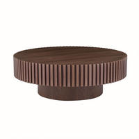 COUCHTISCH 80/80/35 cm walnuss aus MDF mit Rillenrand - Walnussfarben, Holzwerkstoff (80/80/35cm) - OKWISH
