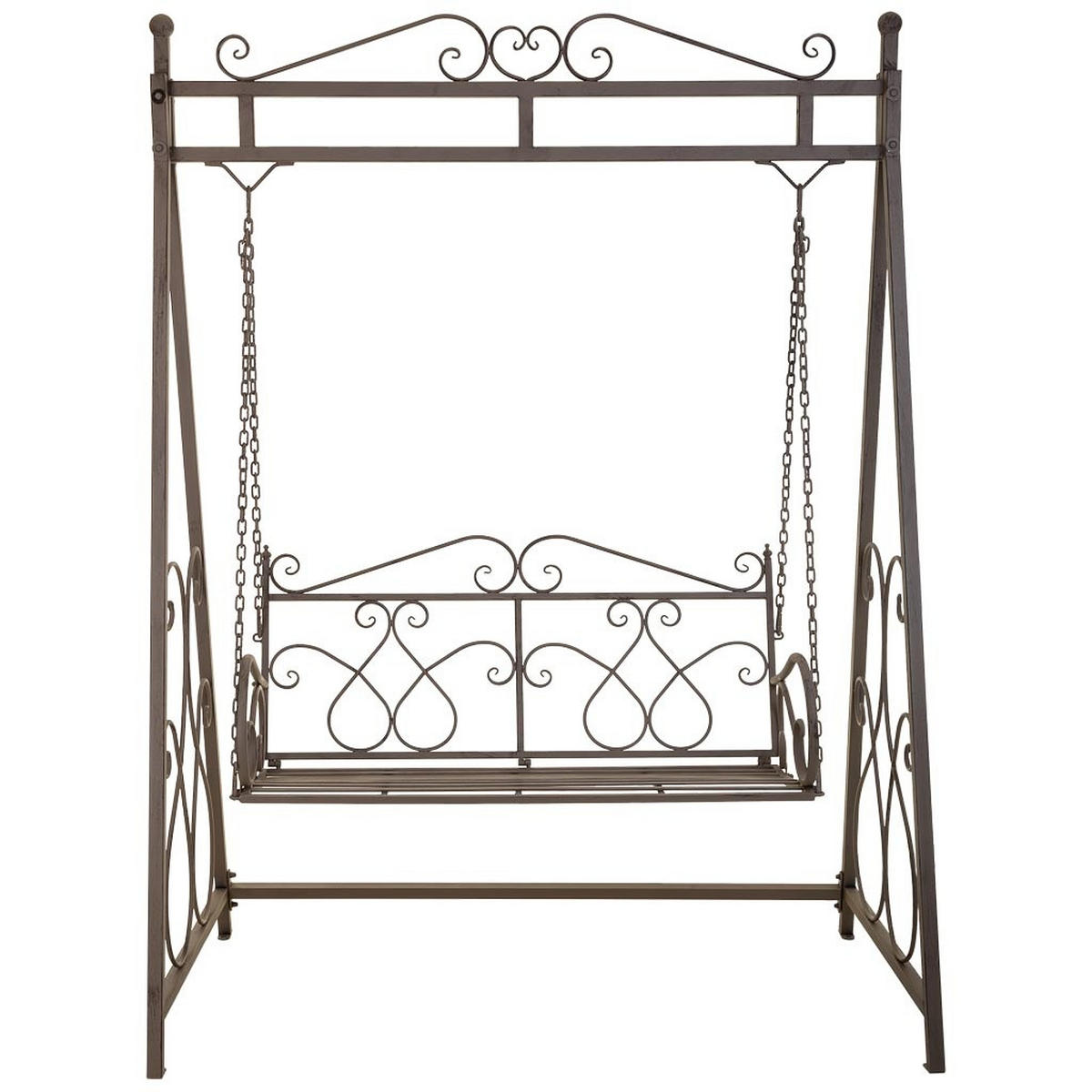 GARTENSCHAUKEL, schwarz, 161x90x214cm - Schwarz, Metall (161/214/90cm) - Wanderlust