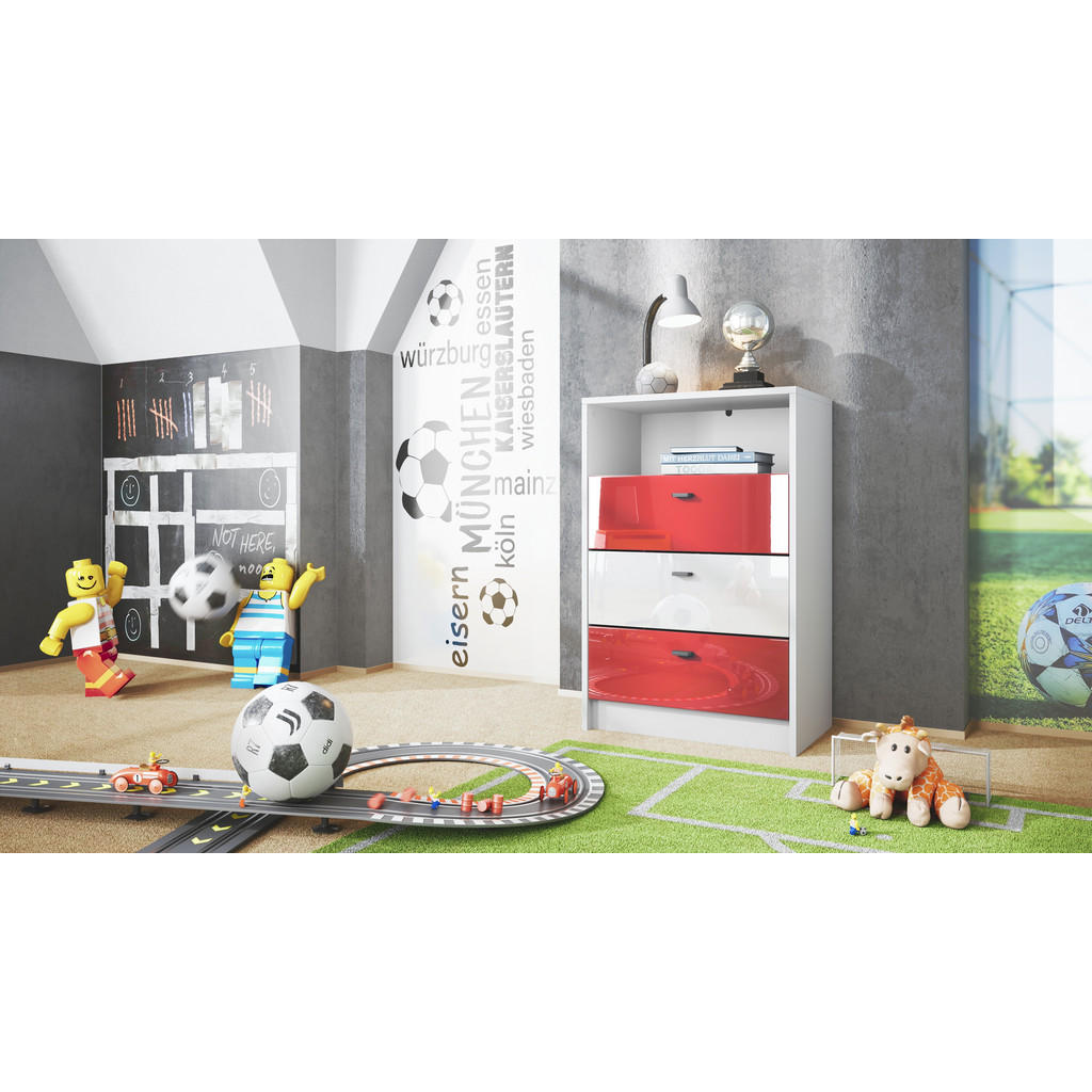 Thumbnail - Vladon Kommode, Weiß, Holzwerkstoff, 56x86x36 cm, Wohnzimmer, Kommoden & Sideboards, Kommoden