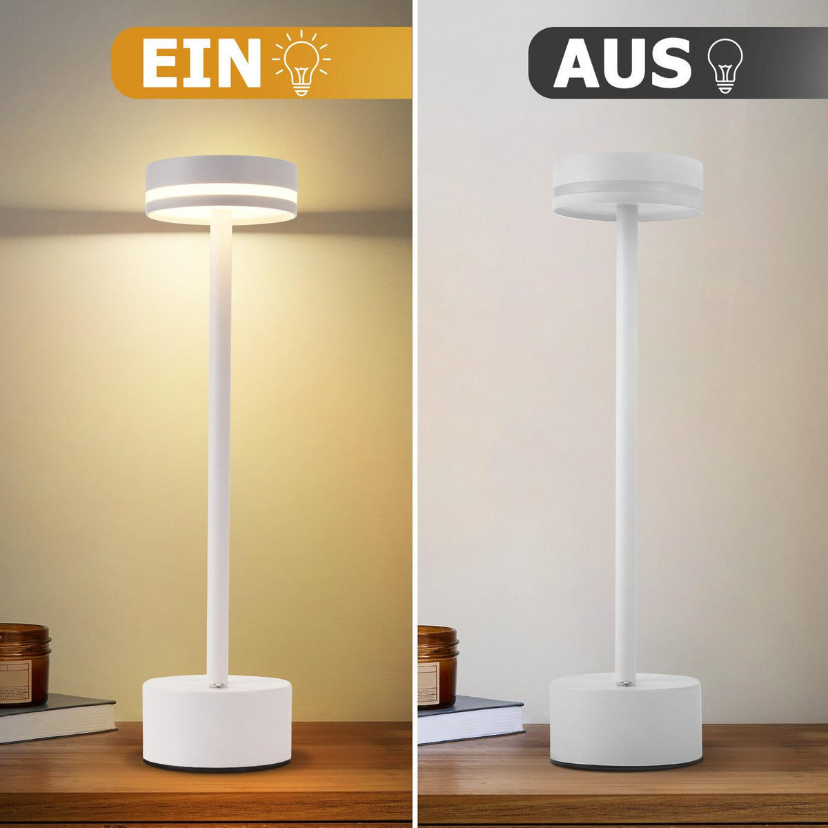 STOLNÍ lampa Aberfeld LED 8/8/31,5 cm - bílá, kov (8/8/31.5cm) - Nettlife