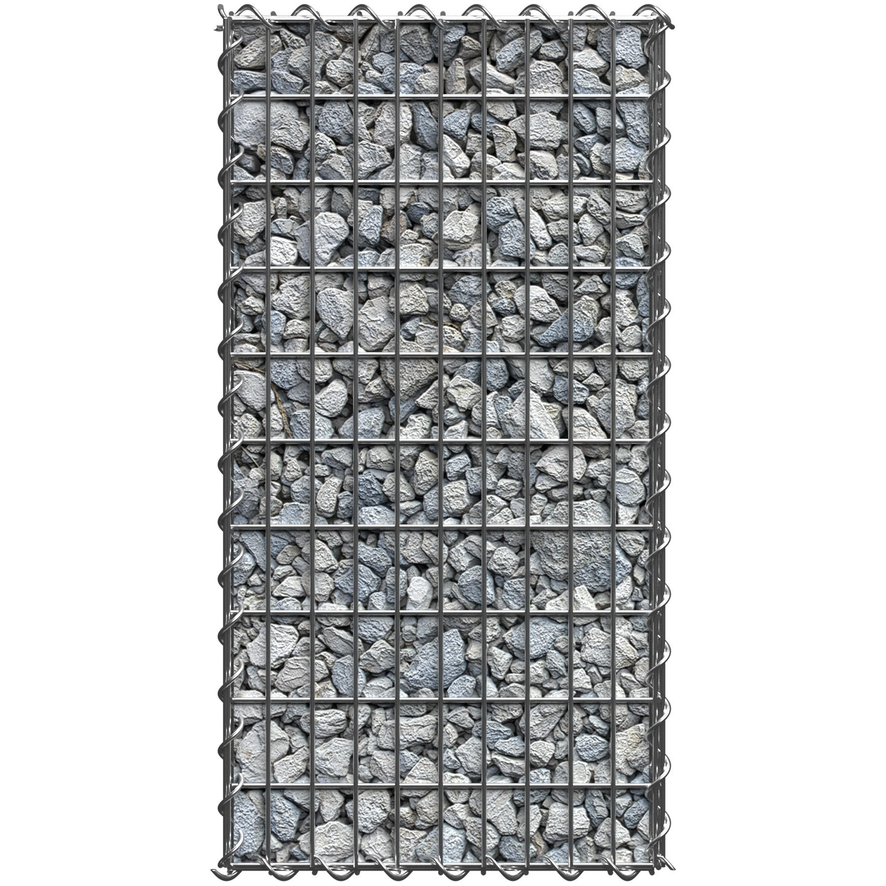 GABIONE ,Drahtstärke 4 mm,grau - Grau, Metall (30/50cm) - tectake