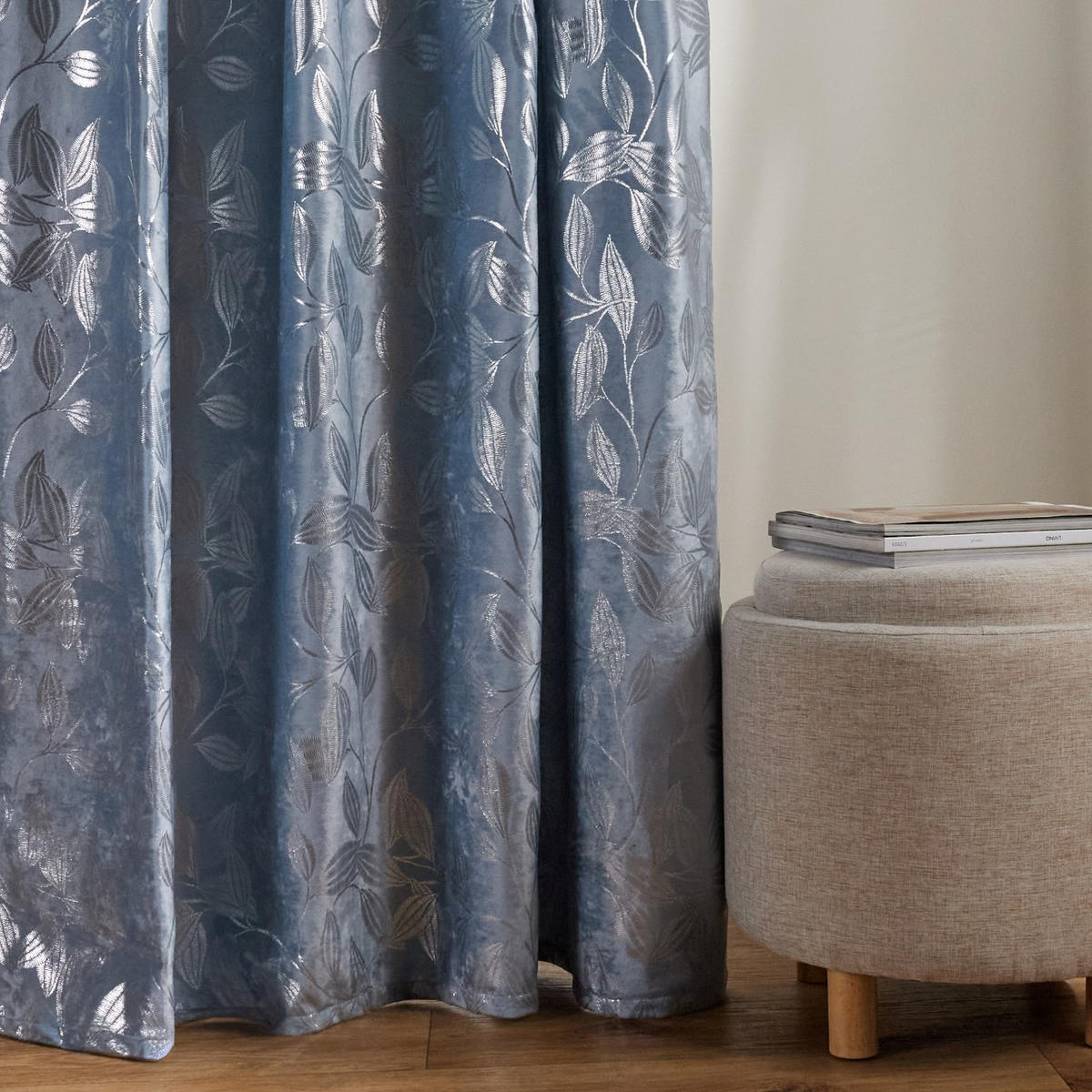 VORHANG Blomstela - Hellblau, Textil (140/1/250cm) - home&you