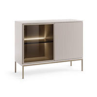 KOMMODE Kaschmir 104/83/39 cm Deo - Kaschmir/Champagner, Glas/Holz (104/85/39cm) - Graingold