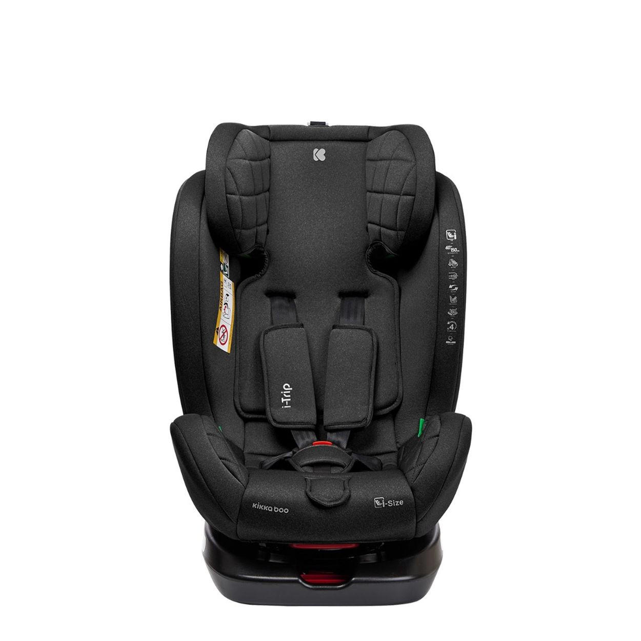 KINDERSITZ i-Trip i-Size schwarz (40-150 cm) Gruppe 0+/1/2/3 verstellbar Isofix - Schwarz, Kunststoff (46/62/50cm) - Kikka boo
