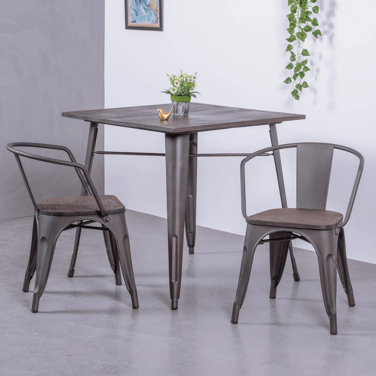STUHL Metall Alteiche - Alteiche, Metall (52/69/47cm) - Nest Dream