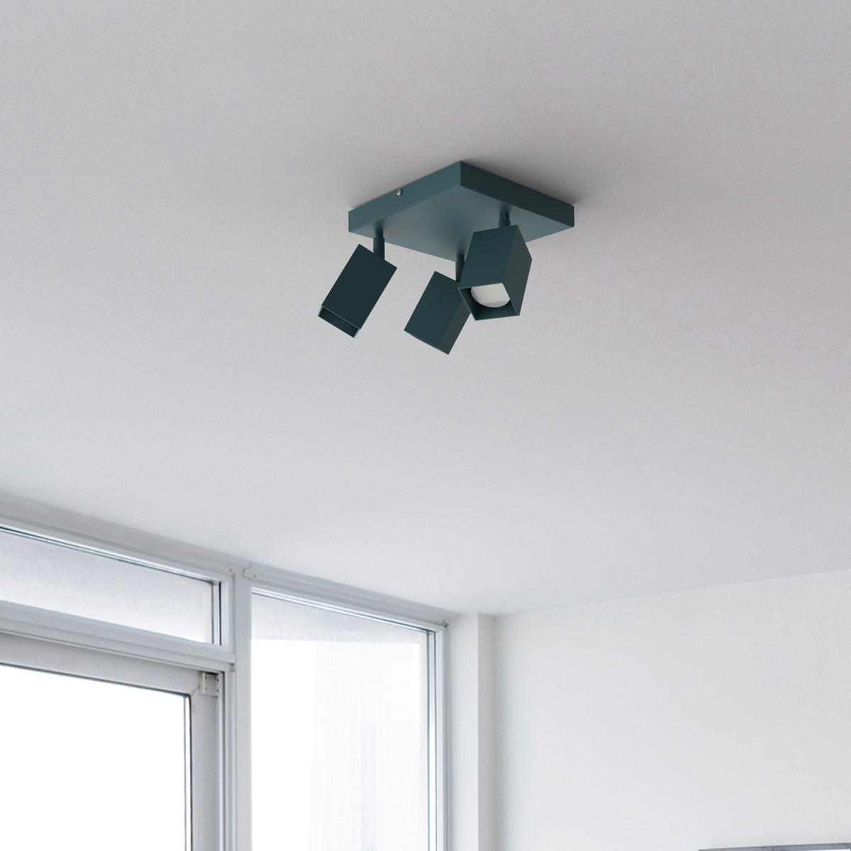 DECKENLEUCHTE - Blau, Metall (25/25/18cm) - Lumicom