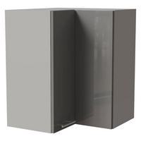 ECKHÄNGESCHRANK Essen W12/60 Grau Hochglanz / Grau Matt 60 / 60 / 72cm - Grau, Holz/Holzwerkstoff (60/72/60cm) - Feldmann-Wohnen