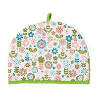TEA COSY – Stoff-Teewärmer Retro-Blumen - Grün, Textil (36/24/36cm) - Homescapes