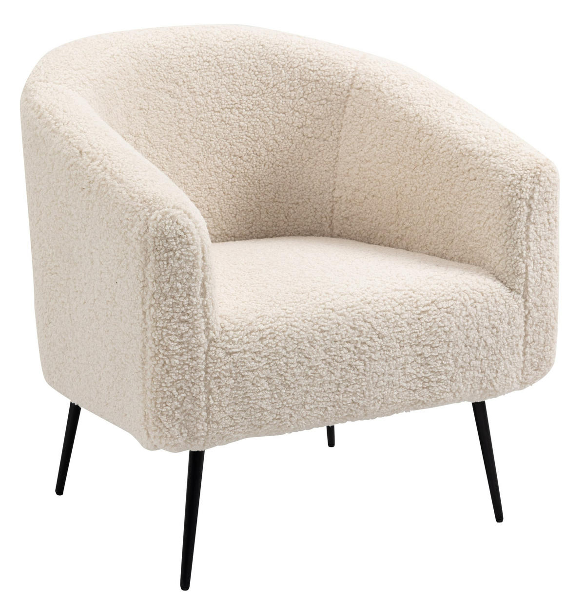 SESSEL Wolle Weiß - Weiß, Textil (75/76/65cm) - Nordlys