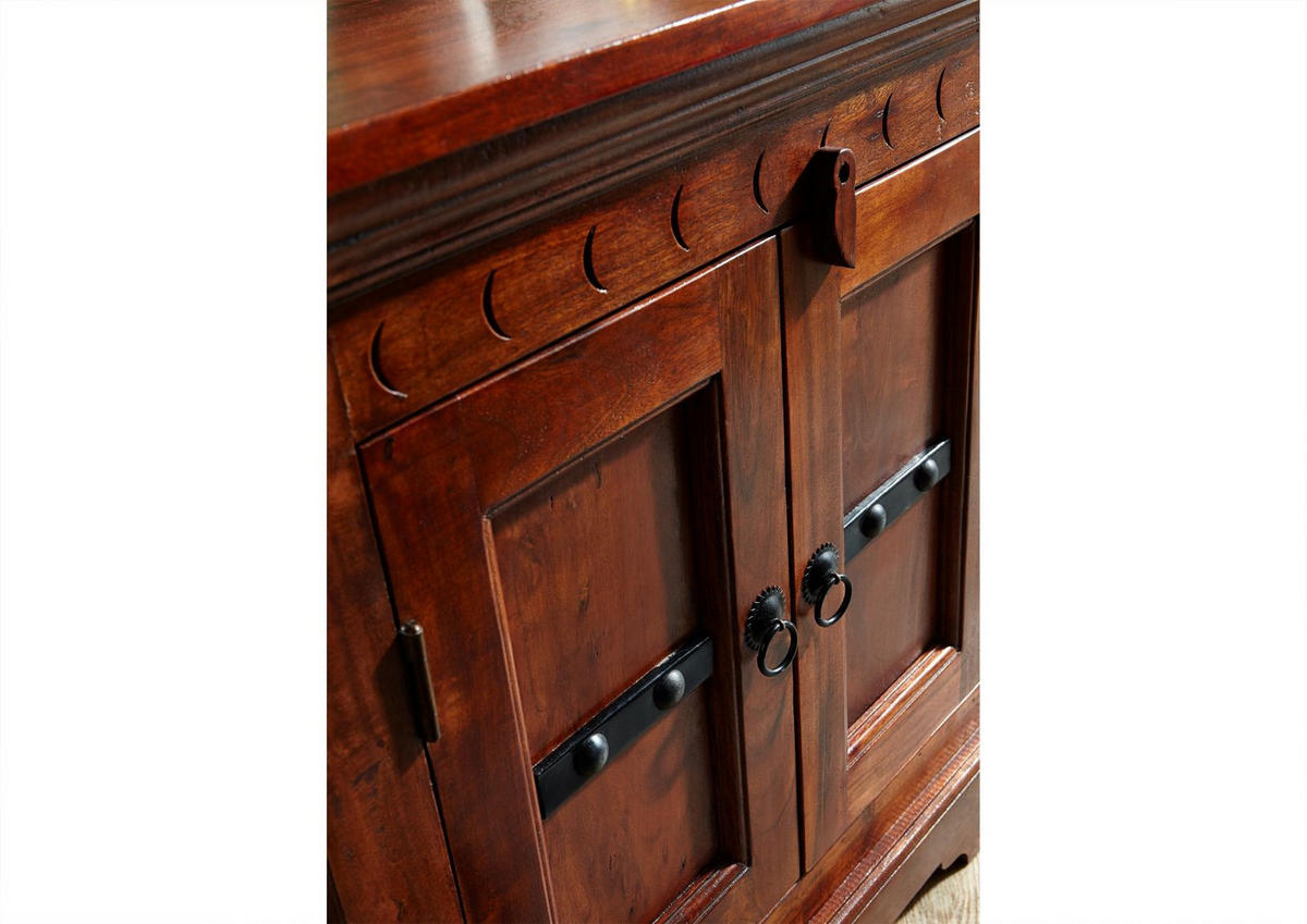 KOMMODE Akazie 65x36x65 nougat lackiert OXFORD #1008 - Dunkelbraun, Holz (65/65/36cm) - Massivmoebel24