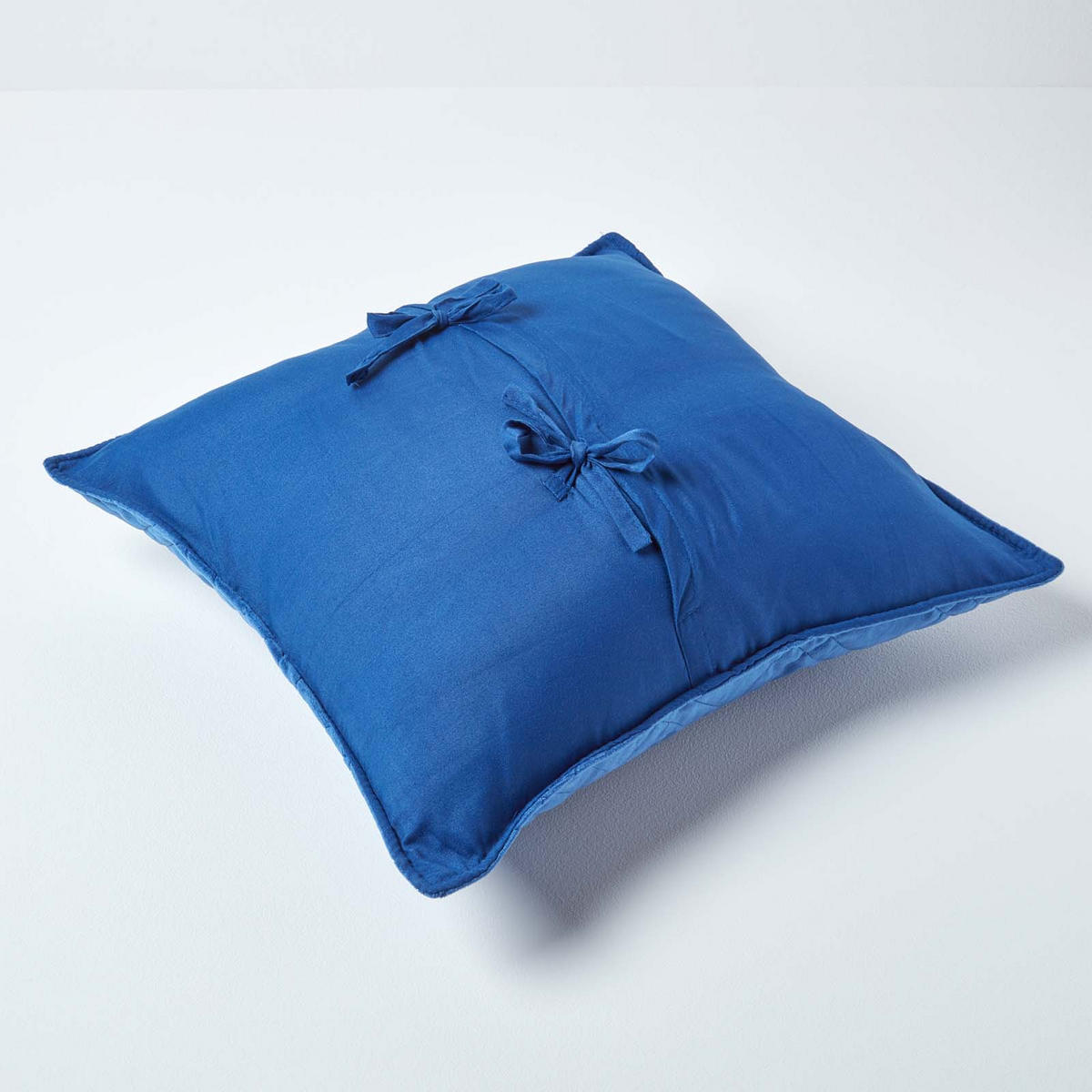 KISSENHÜLLE Samt gesteppt, Paragon Diamond 45/45 cm - Blau, Textil (45/45cm) - Homescapes