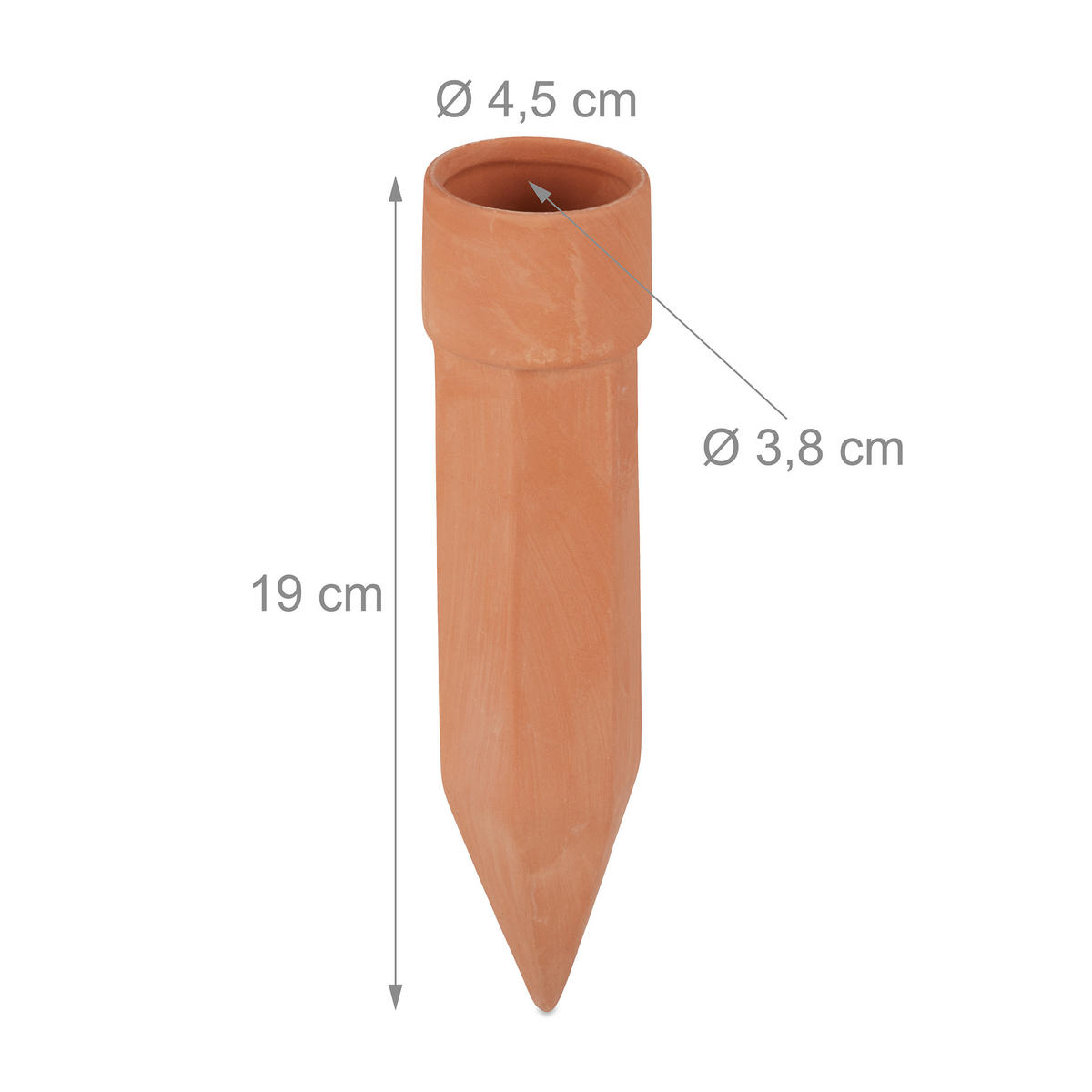 4XTONKEGEL - Hellbraun, Keramik (4.5/19/4.5cm) - Relaxdays