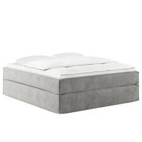 BOXSPRINGBETT - Premium - Hellgrau, Textil (200/200cm) - home24